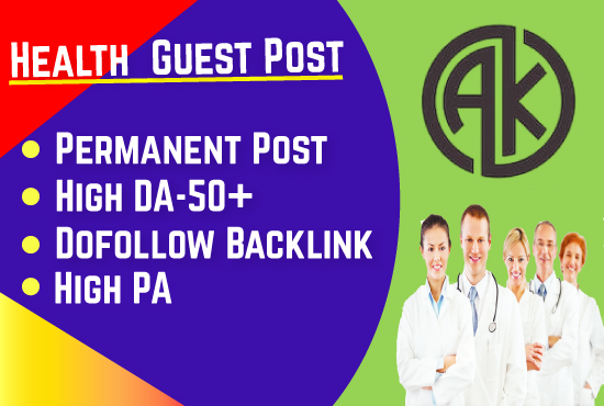 I will do natural and pure Health Guest Post for your site