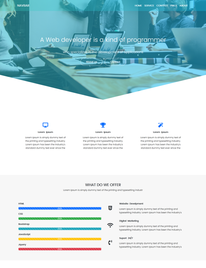 I will build a html landing page