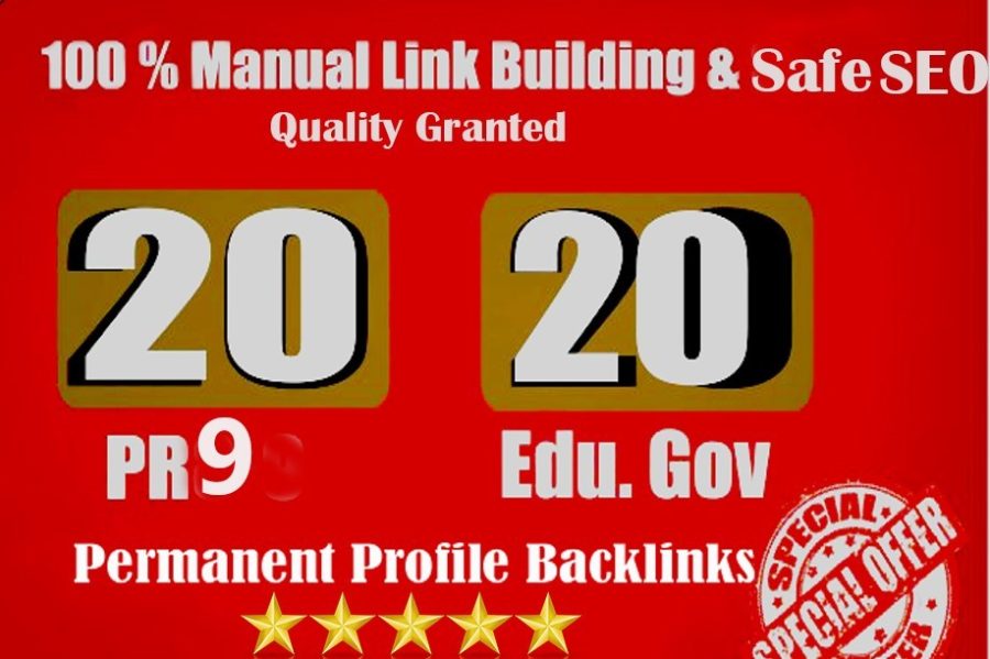 Restricted OFFER-20 PR9 + 20 .EDU.GOV Permanent Backlinks From High Authority Domain For SEO RANK