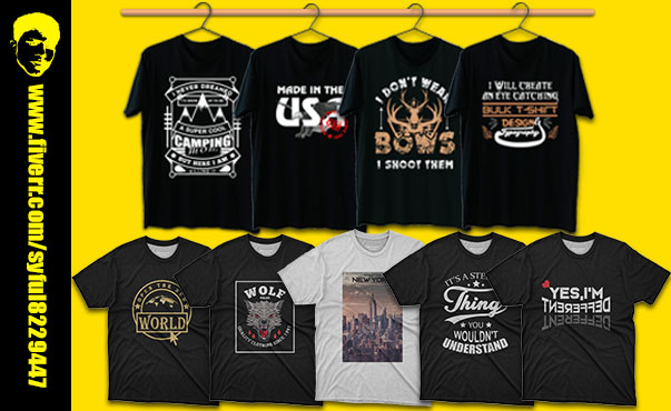 I will design professional graphic and typography 2 Tshirt design
