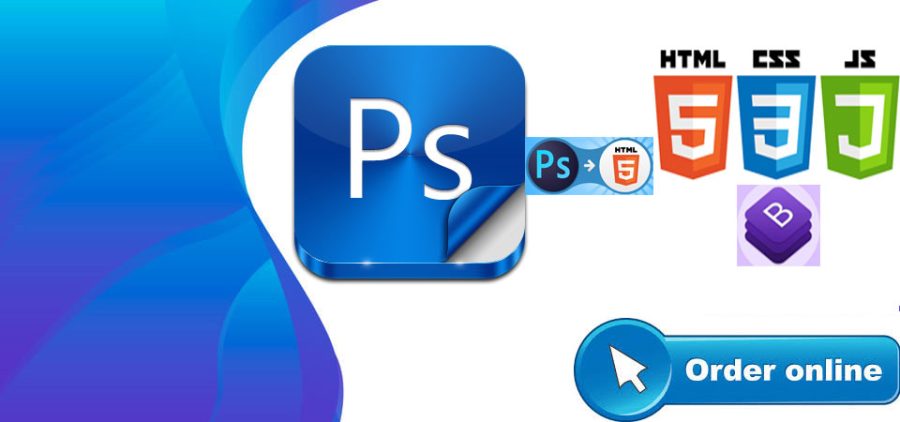 Top Page Responsive Website PSD to HTML, CSS & Bootstrap only