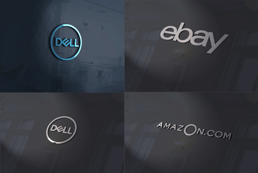 I will do 3d mockup of your logo or text on 100 different HD pic