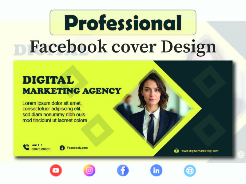 I will Design professional cover for Facebook, YouTube and LinkedIn.