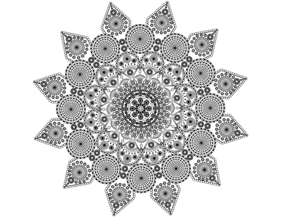 I will create floral beautiful printable adult mandala