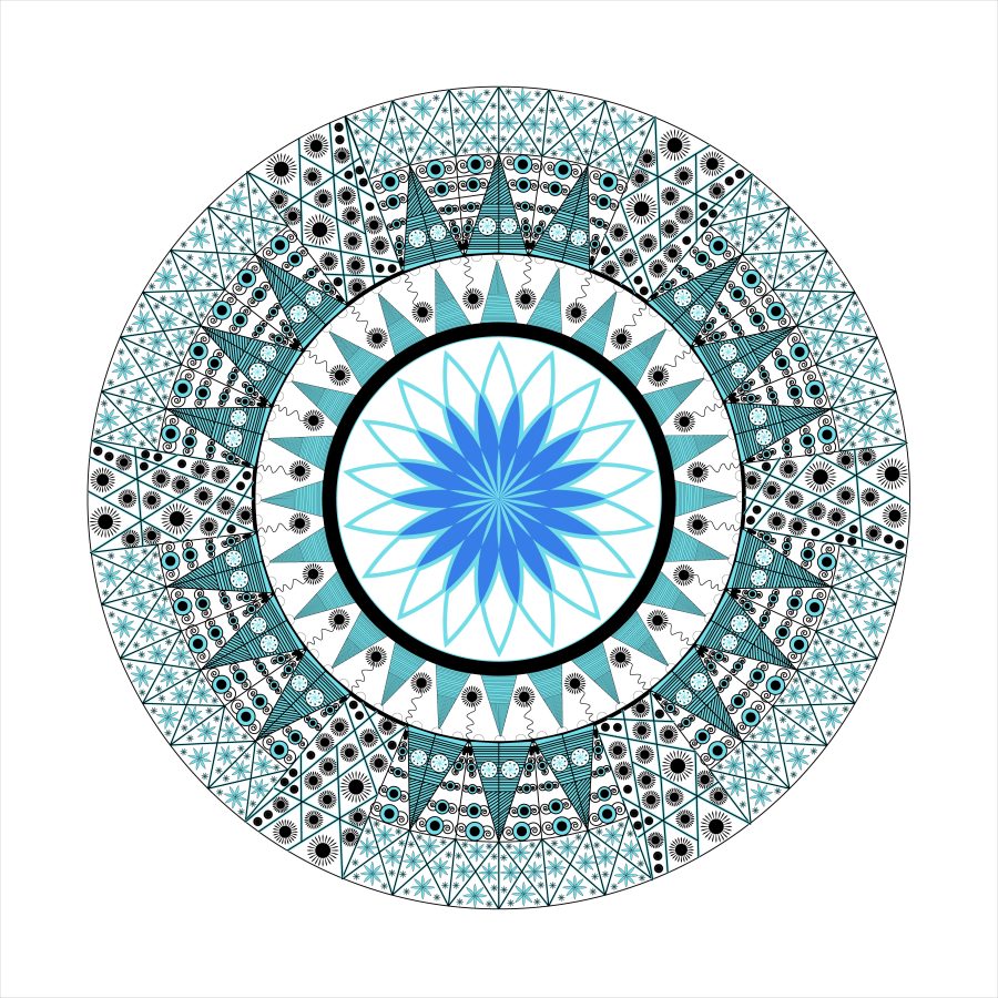 I will create floral beautiful printable adult mandala