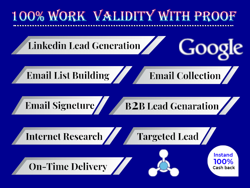 I will do b2b lead generation web research and LinkedIn lead generation