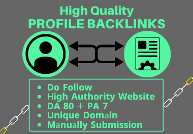 I will do 30 High Authority profile backlinks 