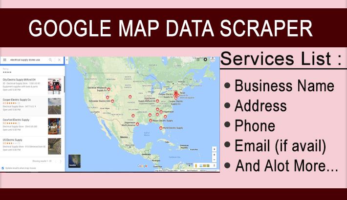 I will do google map data scraping (500 records)