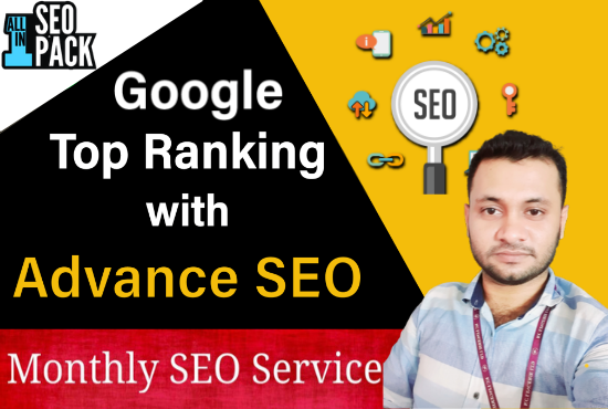 provide monthly SEO service, On page SEO Off page SEO to get top rank on Google