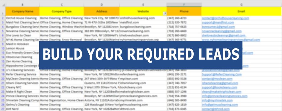 I will generate 100 B2B leads as your niche
