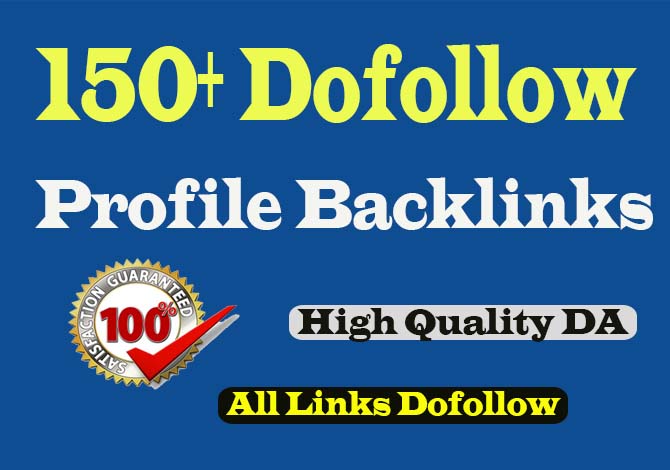 manually create 150 high quality dofollow profile backlinks 