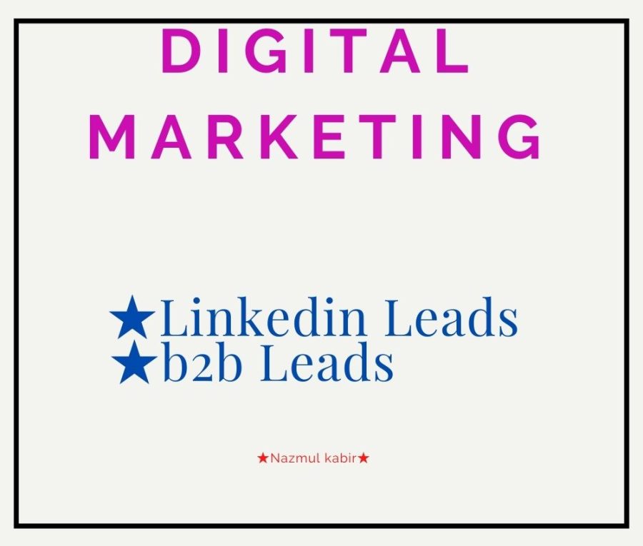 I Will Provide B2B Lead,LinkedIn Lead Generation
