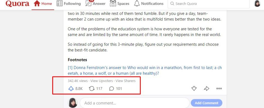 Provide niche relevant 15 High quality Quora answer backlinksTrusted traffic