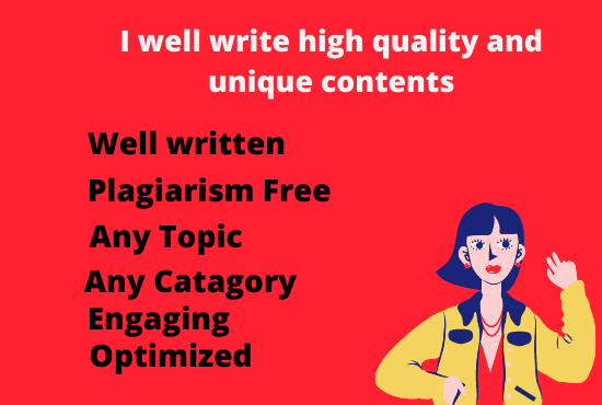 I will write unique articles + use images with alt + back link with proper citation