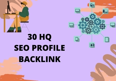 I Will Create 30 High-Quality SEO Profile Backlink 