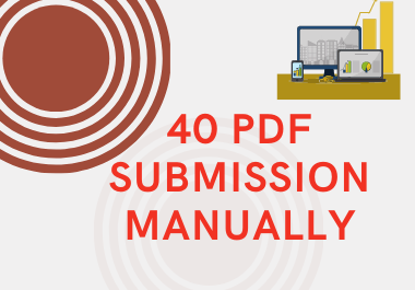  I will do 40 PDF Submission SEO backlinks manually 