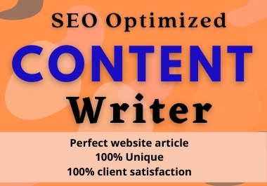 I will be your SEO website content writer, Article, Blog and product writer.