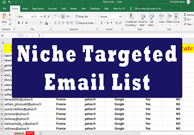 Provide you world wide Email list for marketing your business 