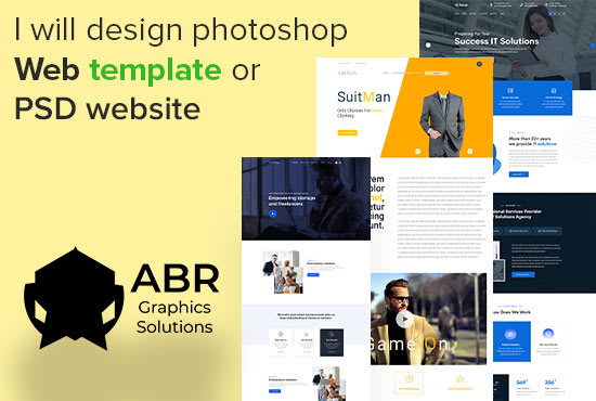 I will design any photoshop web templete or psd websites, ui design