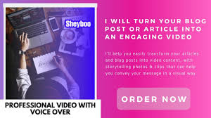I will convert your article,Content,text,blog or scripts into engaging video