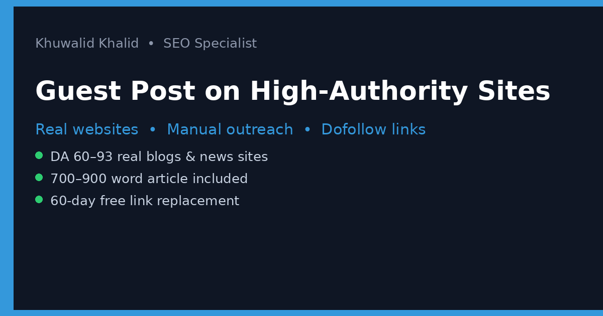 I will publish your guest post on a DA 70+ general news blog