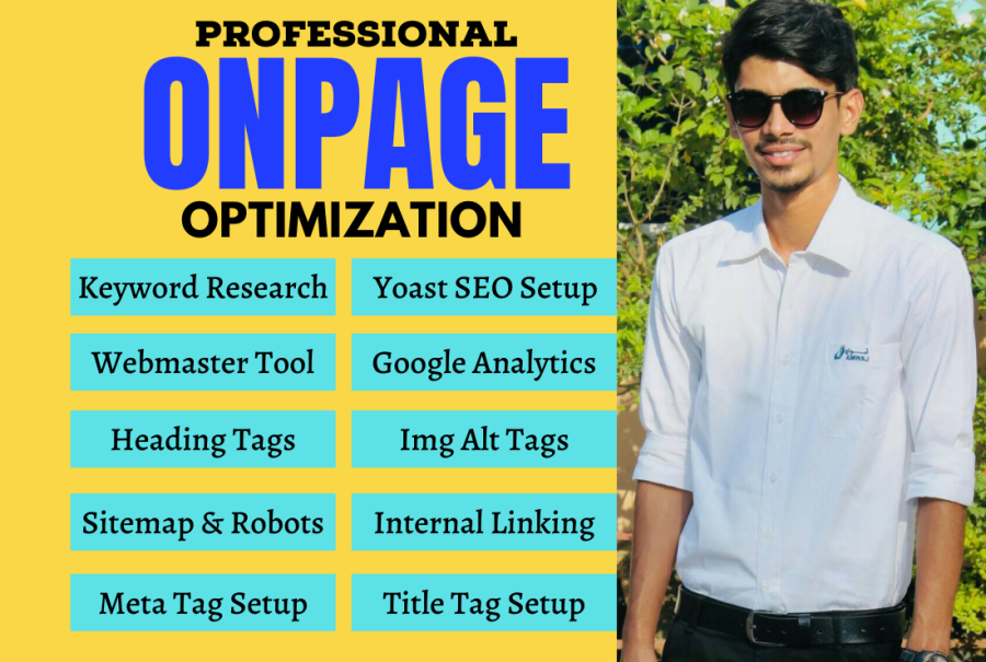 I will provide on page and technical on page seo service to rank on google 1st page