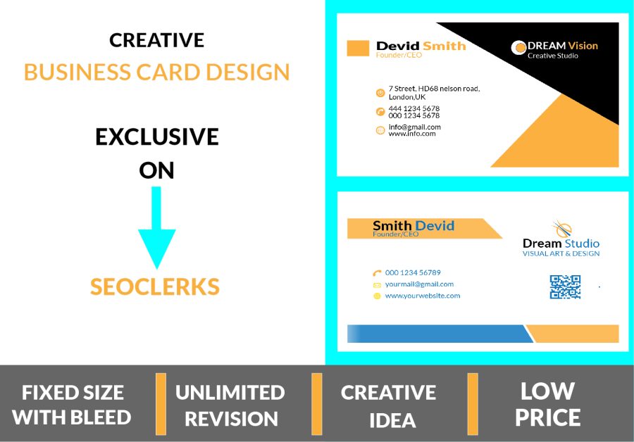I will Design Minimal, Stylish & Elegant Business Card for You