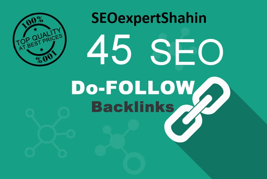 I will create 45 SEO dofollow backlinks