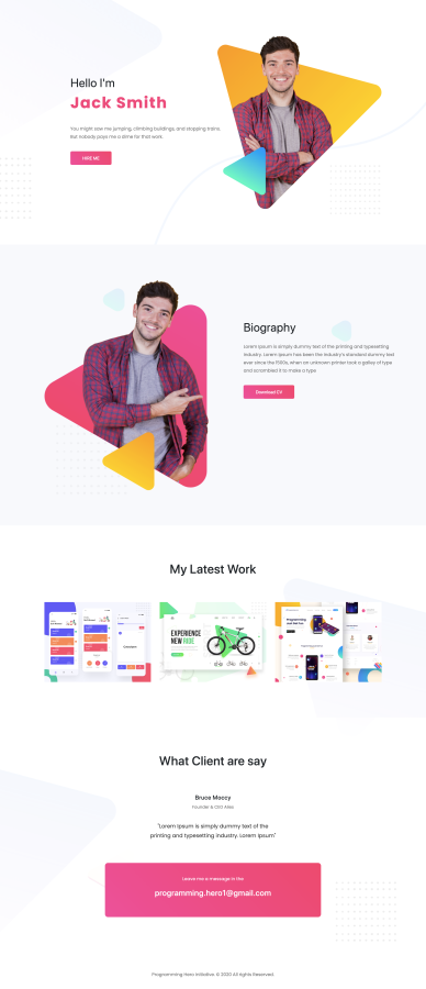 web design, portfolio, landing page, e-commerce, blog website design