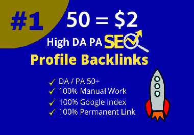 I will do 50 High Authority dofollow Social Profile Backlinks