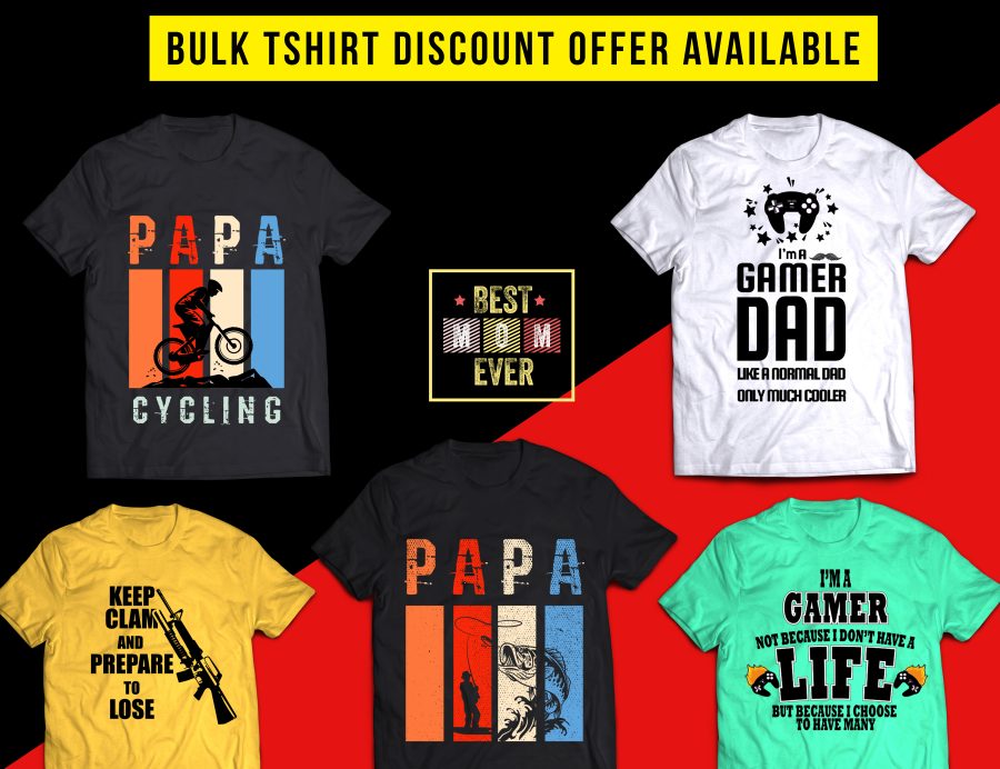 I will create professional amazing eye catching pod tshirt design bulk superfast