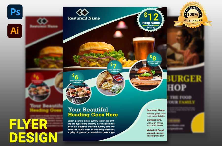 I will design amazing food & restaurant's Flyer 
