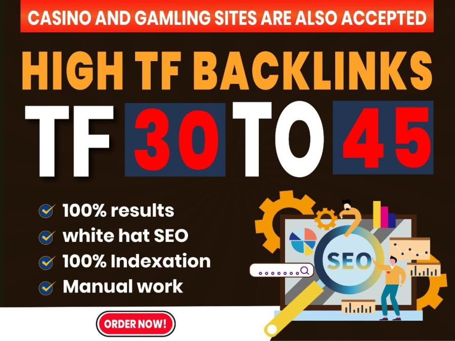 You will get high-trust flow 30 TF homepage SEO backlinks
