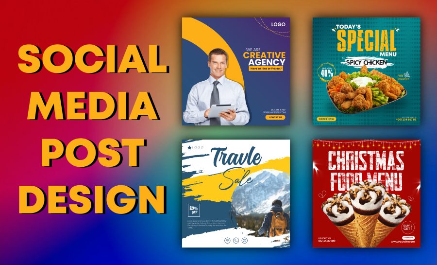 I will create awesome social media post design, ads, banner