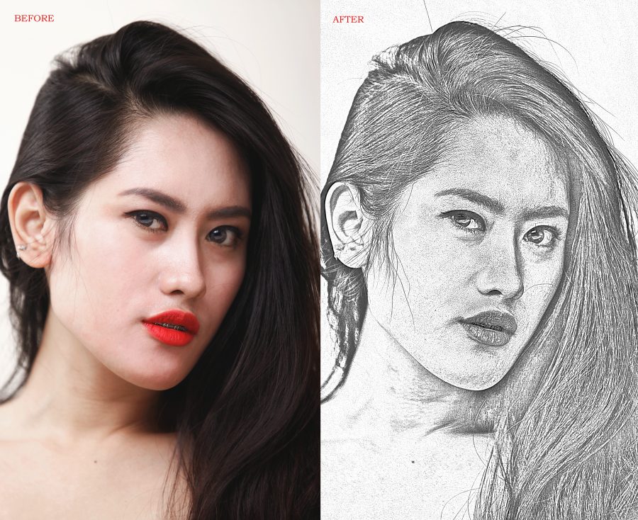 I will draw realistic pencil sketch from your photo