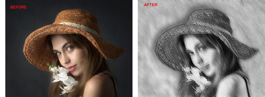 I will draw realistic pencil sketch from your photo