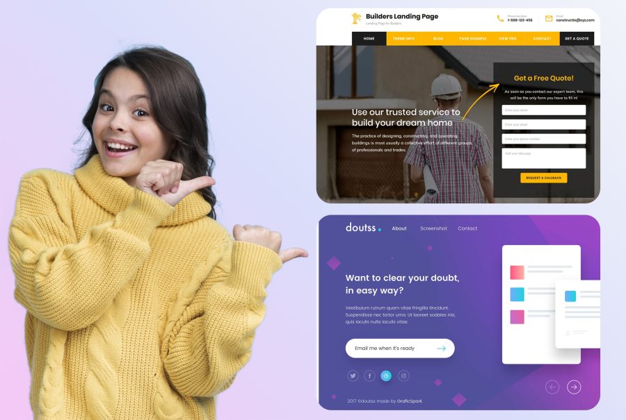 wordpress landing page with elementor pro
