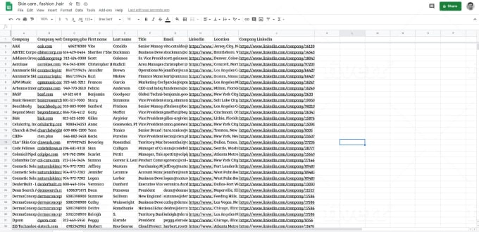 i will do targeted b2b lead generation, web research and email list