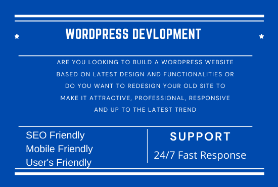 I will build responsive wordpress website design SEO friendly