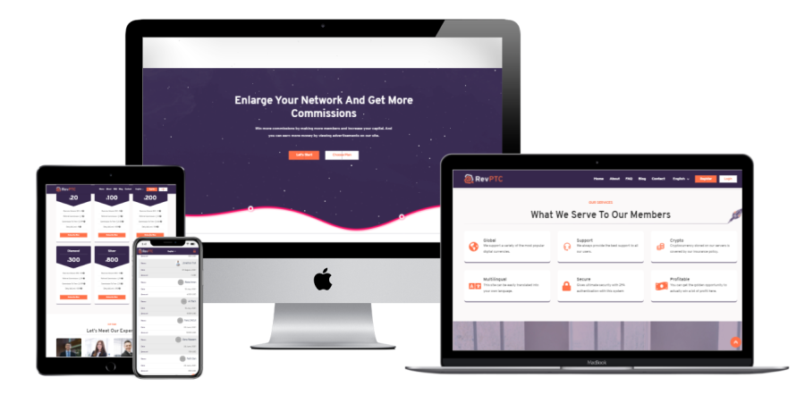 I will create responsive PTC investment website