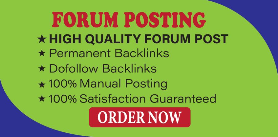 Provide 20+ Forum Posting High Authority SEO Backlinks