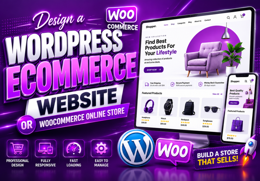 Responsive WooCommerce Store Design & Development, WordPress Ecommerce Website Design & Development