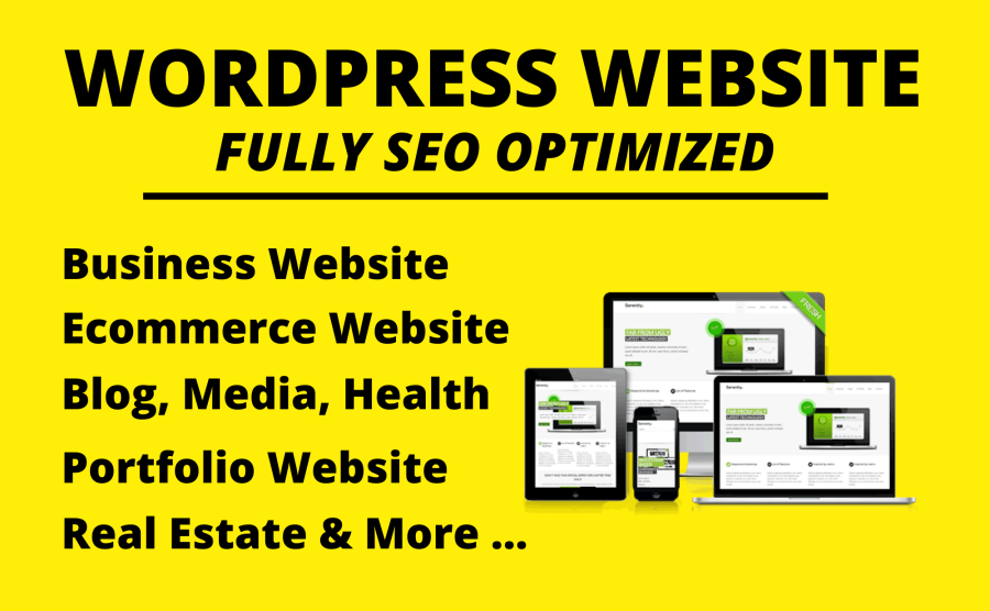 Create a professional WordPress website, SEO & Speed optimized complete WordPress website