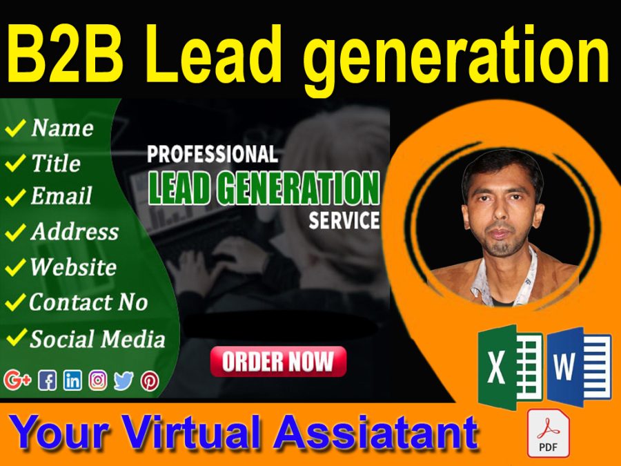 b2b lead generation, virtual assistant for your business or company 