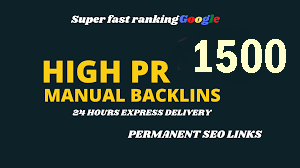 I will do 1500 high PR backlinks, white hat link building for you