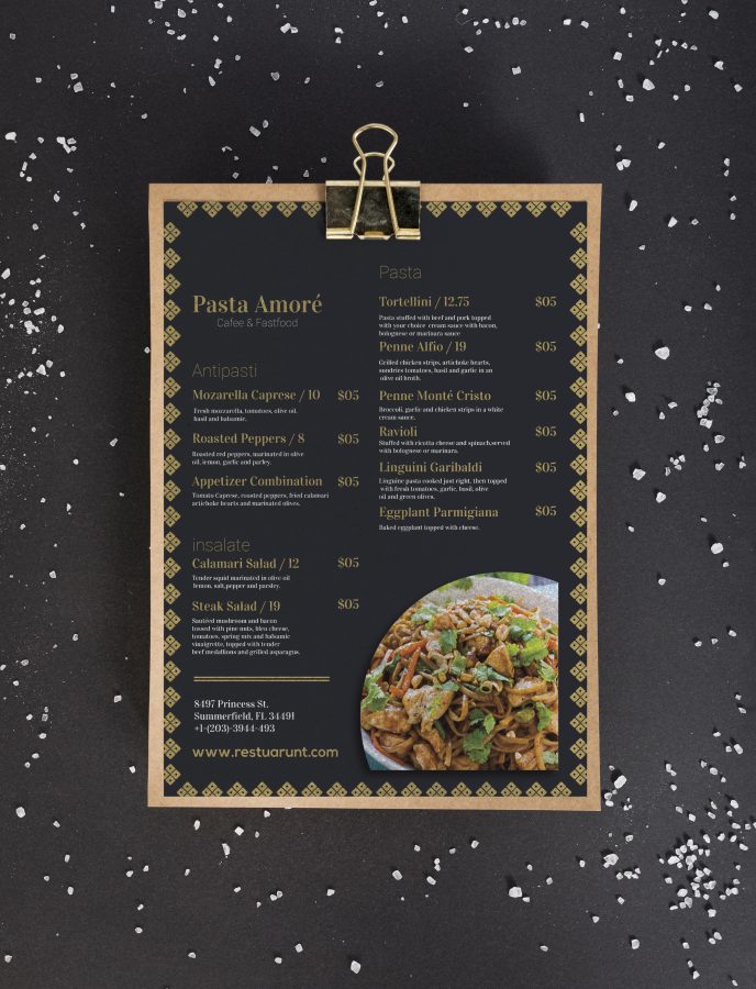 i will professional food menu design