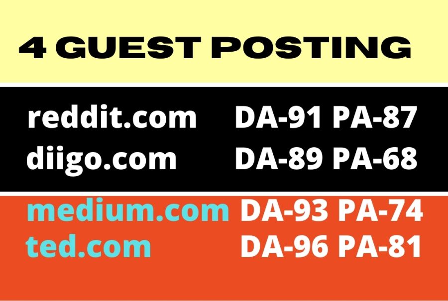 I will publish 4 Guest Posts On High Authority Website with Niche based Unique Content 