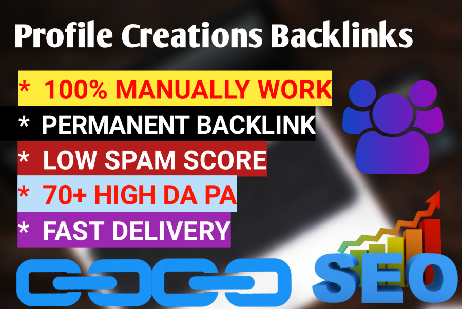 I Will Provide 100 High DA PA Authority Profile Backlinks for Boost of Your SEO Ranking.