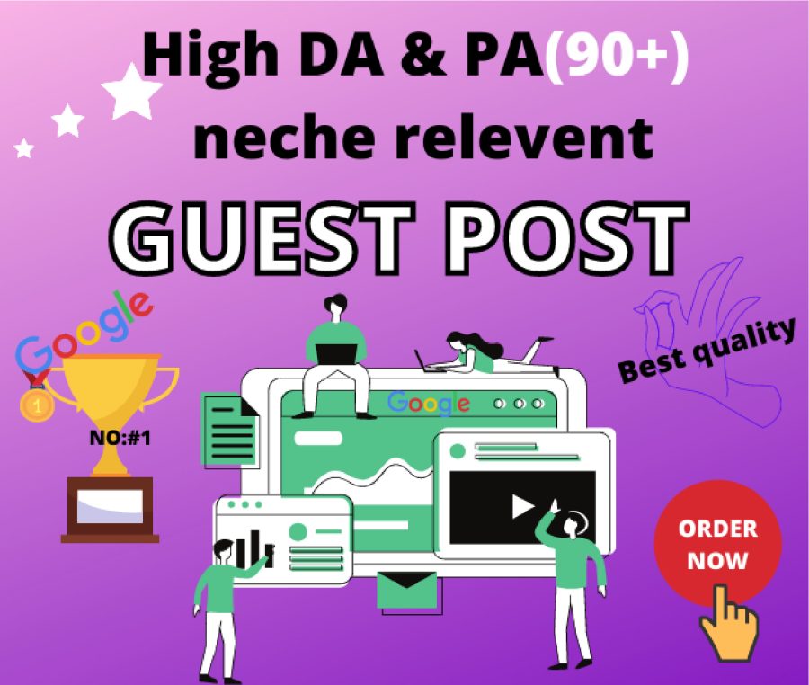 10 GUEST POST write and publish on high DA(90+) website for ranking 1st position on google.