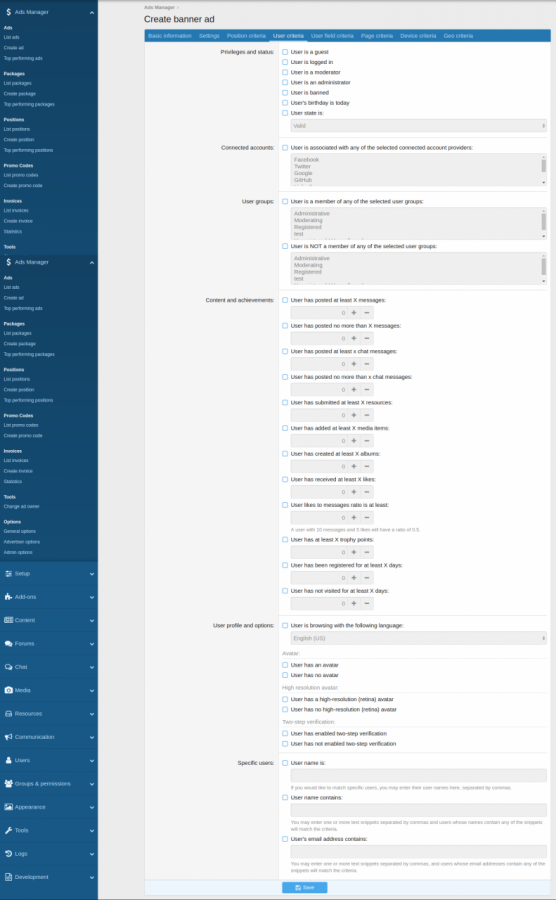 Ads Manager 2 v2.3.22 - Xenforo Addon